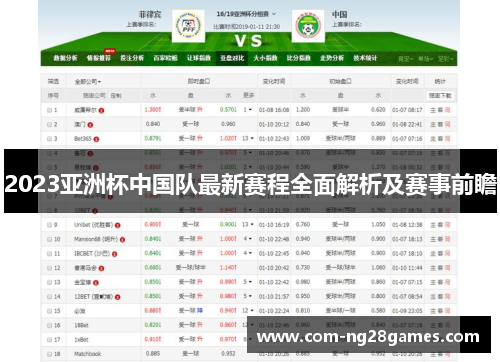 2023亚洲杯中国队最新赛程全面解析及赛事前瞻 2023亚洲杯中国队最新赛程全面解析及赛事前瞻